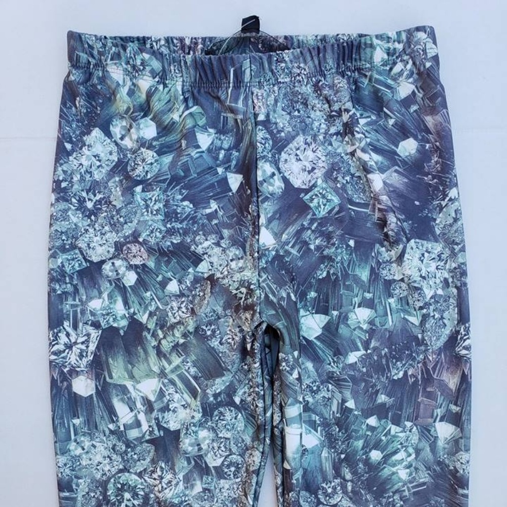 New GUESS Sublimated Diamond Print Leggings sz S - Picture 3 of 4